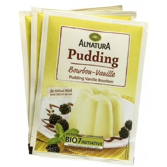 Alnatura Bio Pudding Bourbon-Vanille 3ST 120G 3 Alnatura Bio Pudding Bourbon-Vanille 3ST 120G