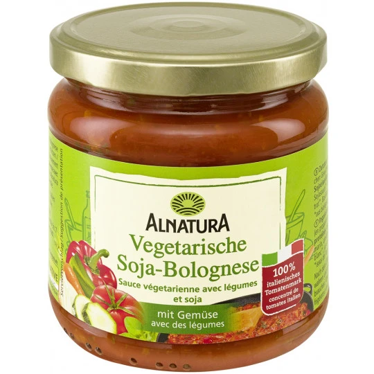 Alnatura Bio Vegetarische Soja-Bolognese 350ML 3 Alnatura Bio Vegetarische Soja-Bolognese 350ML