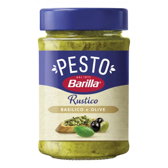 Barilla Pesto Rustico Basilico E Olive 200G 3 Barilla Pesto Rustico Basilico E Olive 200G