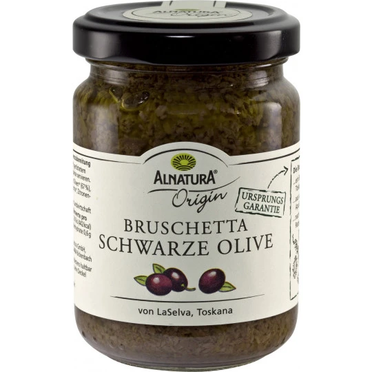 Alnatura Bio Bruschetta Schwarze Olive 130G 3 Alnatura Bio Bruschetta Schwarze Olive 130G