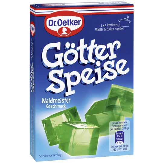 Dr. Oetker Götterspeise Waldmeister-Geschmack 25,2G 3 Dr. Oetker Götterspeise Waldmeister-Geschmack 25,2G