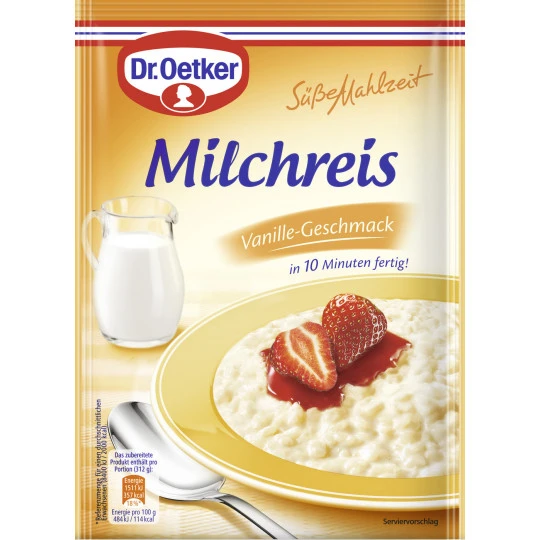 Dr. Oetker Milchreis Mit Vanille-Geschmack 125G 3 Dr. Oetker Milchreis Mit Vanille-Geschmack 125G