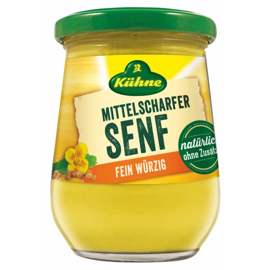 Kühne Senf Mittelscharf Im Glas 250 Ml 3 Kühne Senf Mittelscharf Im Glas 250 Ml