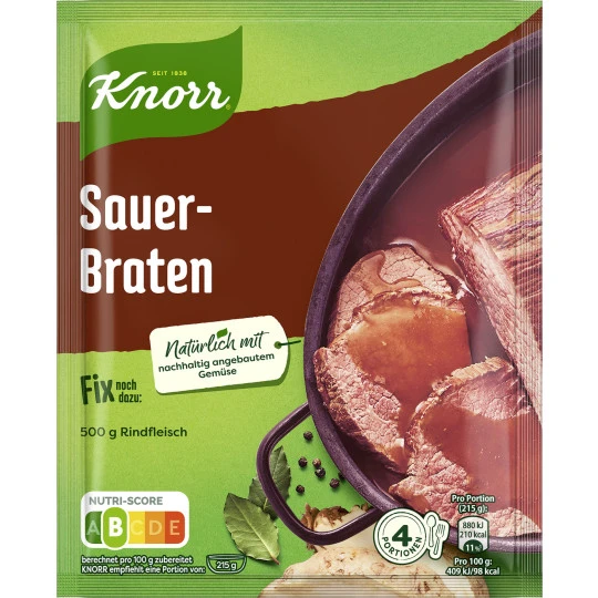 Knorr Fix Sauerbraten 37G 3 Knorr Fix Sauerbraten 37G