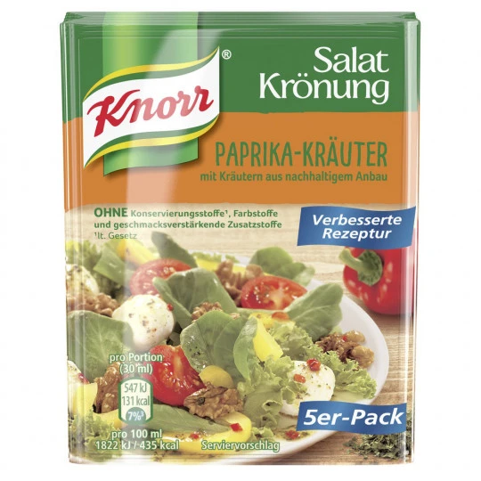 Knorr Salatkrönung Paprika-Kräuter 5ST 45G 3 Knorr Salatkrönung Paprika-Kräuter 5ST 45G