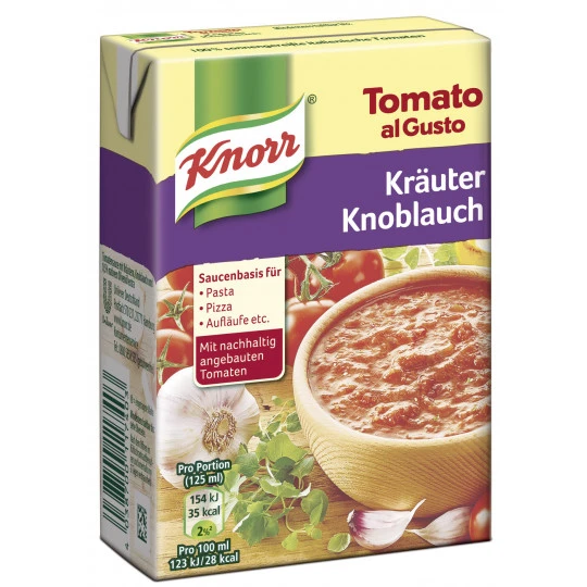 Knorr Tomato Al Gusto Kräuter-Knoblauch 370G 3 Knorr Tomato Al Gusto Kräuter-Knoblauch 370G
