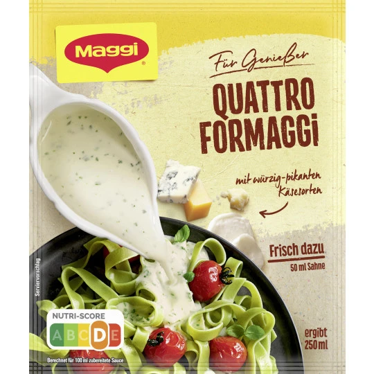 Für Genießer Quattro Formaggi Sauce Ergibt 250ML 3 Für Genießer Quattro Formaggi Sauce Ergibt 250ML