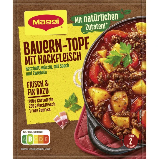 Maggi Bauern-Topf Mit Hackfleisch 39G 3 Maggi Bauern-Topf Mit Hackfleisch 39G