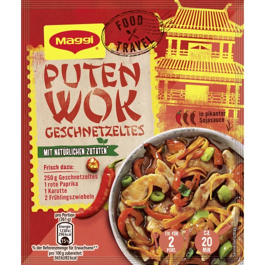 Maggi Food Travel Puten-Wok Geschnetzeltes 37G 3 Maggi Food Travel Puten-Wok Geschnetzeltes 37G