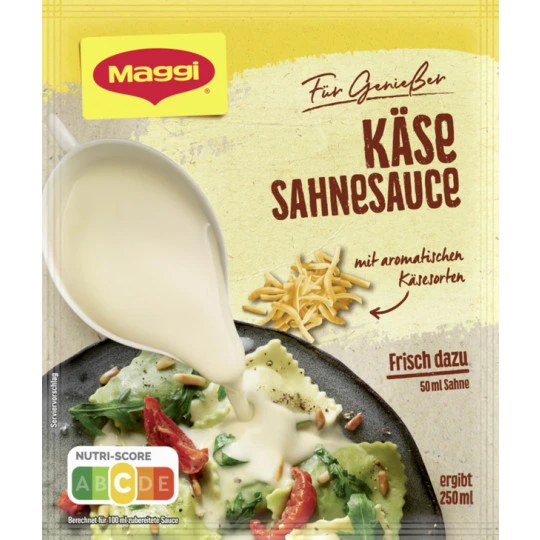 Maggi Für Genießer Käse Sahnesauce Ergibt 250ML 3 Maggi Für Genießer Käse Sahnesauce Ergibt 250ML
